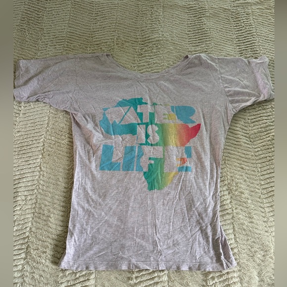 Light purple water is life public library short sleeve t shirt size small - Picture 10 of 10